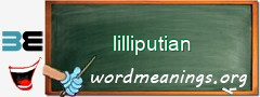 WordMeaning blackboard for lilliputian